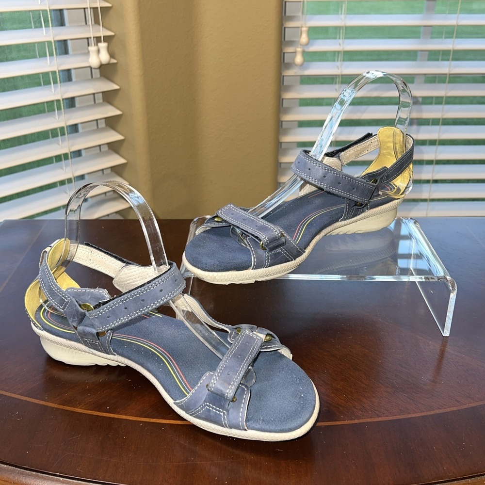 ECCO Hill Move Blue Sandals Women Sz 40 (US 9 to 9.5) Comfort Athleisure Cruise - Picture 6 of 15
